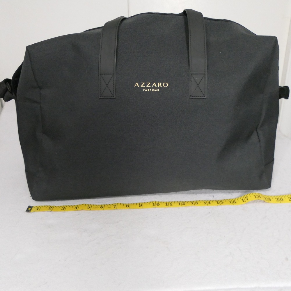 Azzaro Parfums Duffel Bag L Black Minimalist Travel Weekender Jetsetter Unisex
